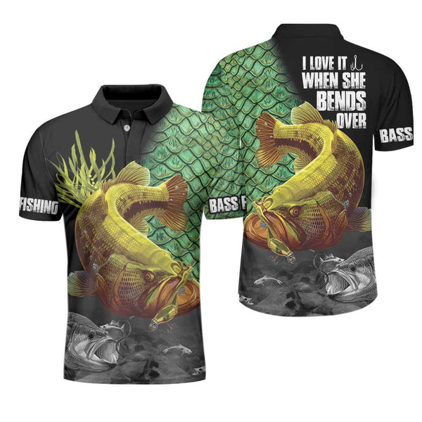 Maxcorners I Love It When She Bends Over Fishing Men 3D Polo