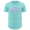 Maxcorners Custom Ice Blue Light Blue-White Authentic Baseball Jersey LM2605