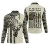 Maxcorners Faith Hunting Fishing Shirt, Christian Camo Deer Bass Patriotic Long Sleeve, Fishing UPF Shirts