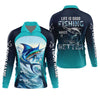 Maxcorners Life Is Good Fishing Makes It Better Performance Fishing Shirts, Swordfish Fishing SPF Shirt For Men