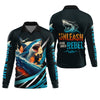 Maxcorners Shark Fishing SPF Shirts, Unleash Your Inner Rebel Performance Fishing Shirts, Fishing Shirts For Men