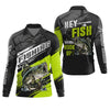 Maxcorners Hey Fish Wanna Hook Up Neon Fishing SPF Shirt For Men, Fishing Gifts For Men, Men's Fishing Shirt