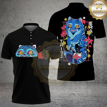 Maxcorners KPop Demon Hunters Customized Name, Team Name 3D Polo Shirt For Larry