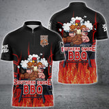 Maxcorners Southern Smoke BBQ Personalized Chef Shirt 3D All Over Printing