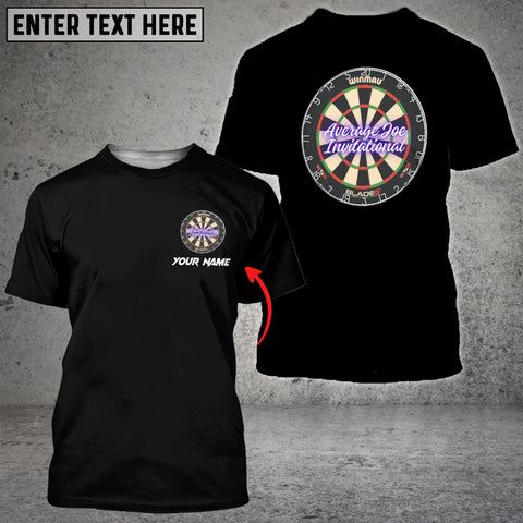 Maxcorner Black Darts Custom Name T-Shirts