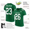 Maxcorners Custom Kelly Green White Mesh Authentic Football Jersey LM2605