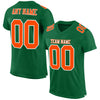 Maxcorners Custom Kelly Green Orange-White Mesh Authentic Football Jersey LM2605