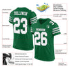 Maxcorners Custom Kelly Green White-Gray Mesh Authentic Football Jersey LM2605