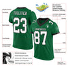 Maxcorners Custom Kelly Green White-Black Mesh Authentic Football Jersey LM2605