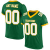 Maxcorners Custom Kelly Green White-Gold Mesh Authentic Football Jersey LM2605