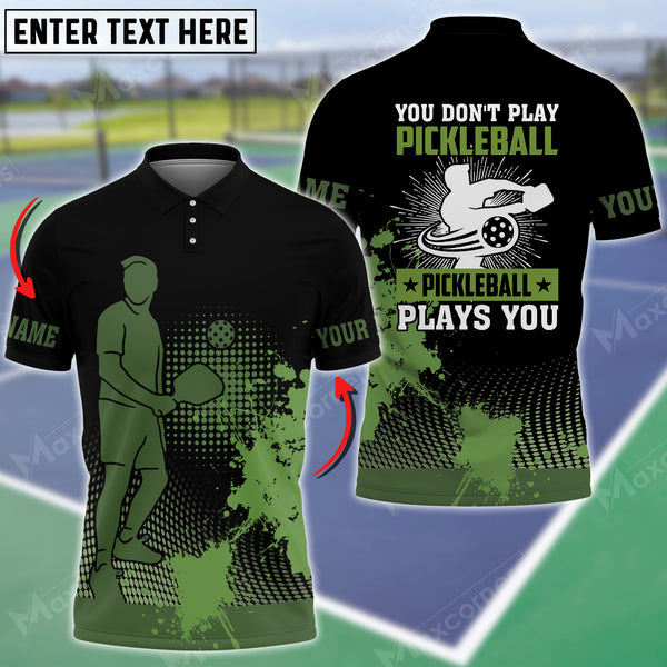 MaxCorners Personalized Name Pickleball 3D Polo Shirt