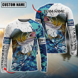 Maxcorners Walleye Fishing Sport Jersey Personalized Name Long Sleeve Shirt