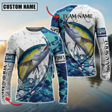 Maxcorners Tuna Fishing Sport Jersey Personalized Name Long Sleeve Shirt