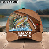 Maxcorners Personalized Trout Fish Fishing Pattern Classic 3D Cap