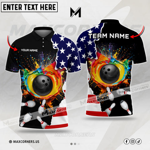 Maxcorners Bowling Customized Name & Team Name 3D Shirt