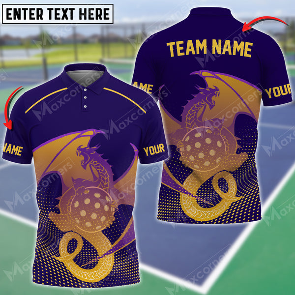 MaxCorners Personalized Name Pickleball Dragon 3D Shirt