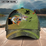 Maxcorners Personalized Pike Fishing Pattern Classic 3D Cap