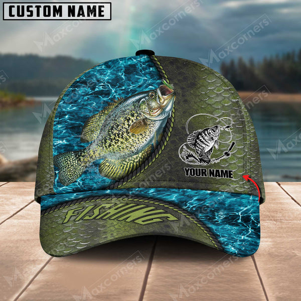 Maxcorners Personalized Crappie Fishing Pattern Classic 3D Cap