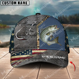 Maxcorners Personalized Stripped Bass Fishing Pattern Classic 3D Cap