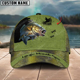 Maxcorners Personalized Large Mouth Bass Fishing Pattern Classic 3D Cap