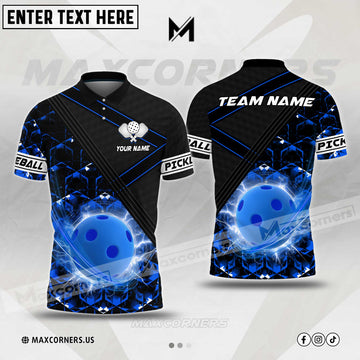 Maxcorners Pickleball Mutilcolor Options Personalized Name & Team Name 3D Shirt (4 colors)