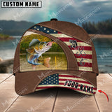 Maxcorners Personalized Walleye Fishing Pattern Classic 3D Cap