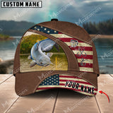 Maxcorners Personalized Catfish Fishing Pattern Classic 3D Cap