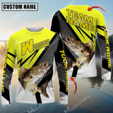 Maxcorners Walleye Fishing Sport Jersey Personalized Name Long Sleeve Shirt