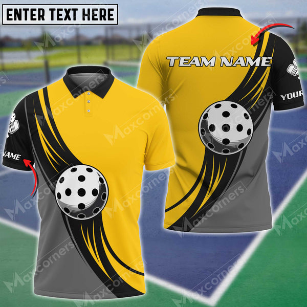 MaxCorners Personalized Name Pickleball 3D Polo Shirt