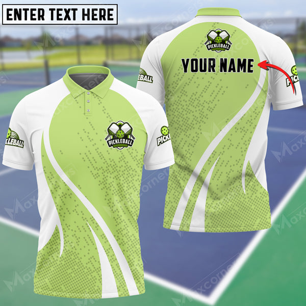 MaxCorners Personalized Name Pickleball 3D Polo Shirt