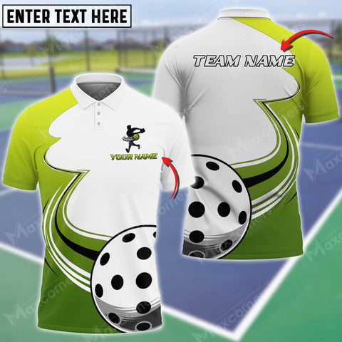 MaxCorners Personalized Name Pickleball 3D Polo Shirt