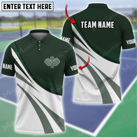 MaxCorners Personalized Name Pickleball 3D Polo Shirt