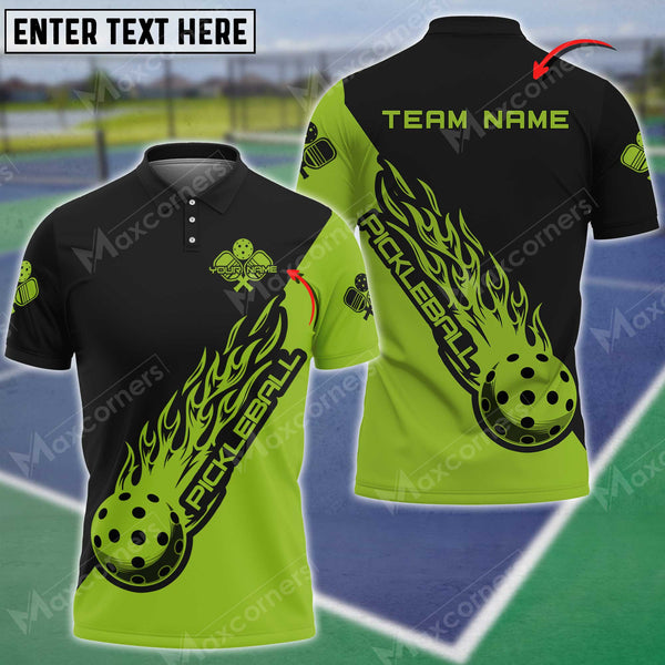 MaxCorners Personalized Name Pickleball 3D Polo Shirt