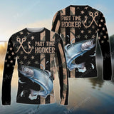 Maxcorners Salmon Fishing Part Time Hooker Long Sleeve Shirt