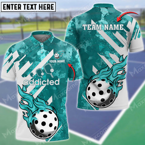 MaxCorners Personalized Name Pickleball 3D Polo Shirt