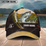 Maxcorners Personalized Stripped Bass Fishing Pattern Classic 3D Cap