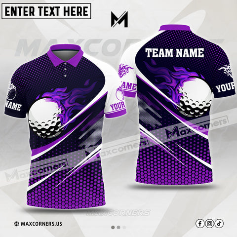 MaxCorners Golf Fire Customized Name & Team Name 3D Polo Shirt