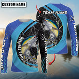 Maxcorners Tuna Fishing Jersey Sport Pattern Sun Protection Personalized Name, Team Name 3D Shirts