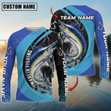 Maxcorners Marlin Fishing Jersey Sport Pattern Sun Protection Personalized Name, Team Name 3D Shirts