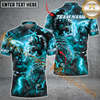 Maxcorners Ball 8 Inner Tiger Striking Lightning Billiard Jersey Multicolor Options Personalized Name, Team Name 3D Polo Shirt
