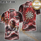 Maxcorners Darts Dominate The Lanes With Poseidon Power Multicolor Option Customized Name, Team Name 3D Polo Shirt