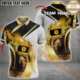 Maxcorners Ball 9 Enhance Your Team's Look With Custom Name, Team Name Golden Billiard Polo Shirts