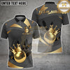 Maxcorners Bowling Golden Crown King Ball Multicolor Customized Name, Team Name 3D Shirts