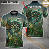 Maxcorners Darts Zombie Attack Personalized Name, Team Name Shirt