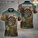 Maxcorners Darts Zombie Attack Personalized Name, Team Name Shirt
