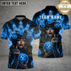 Maxcorners Bowling Gothic Fire Woman and Roses Multicolor Customized Name, Team Name 3D Shirts