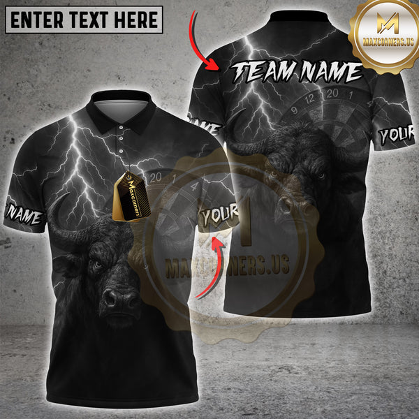 Maxcorners Darts Storm Bull Multicolor Customized Name, Team Name 3D Shirts