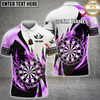Maxcorners Darts Dartboard Swirl Flame Black White Multicolor Customized Name, Team Name 3D Shirt