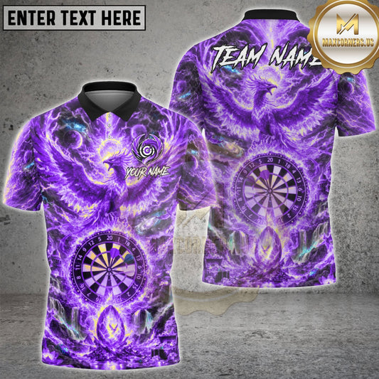 Maxcorners Darts Fire Phoenix Volcanic Multicolor Customized Name, Team Name 3D Shirts