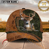 Maxcorners Deer Antler Camo Leather-Style Personalized Hat 3D Printed Multicolor